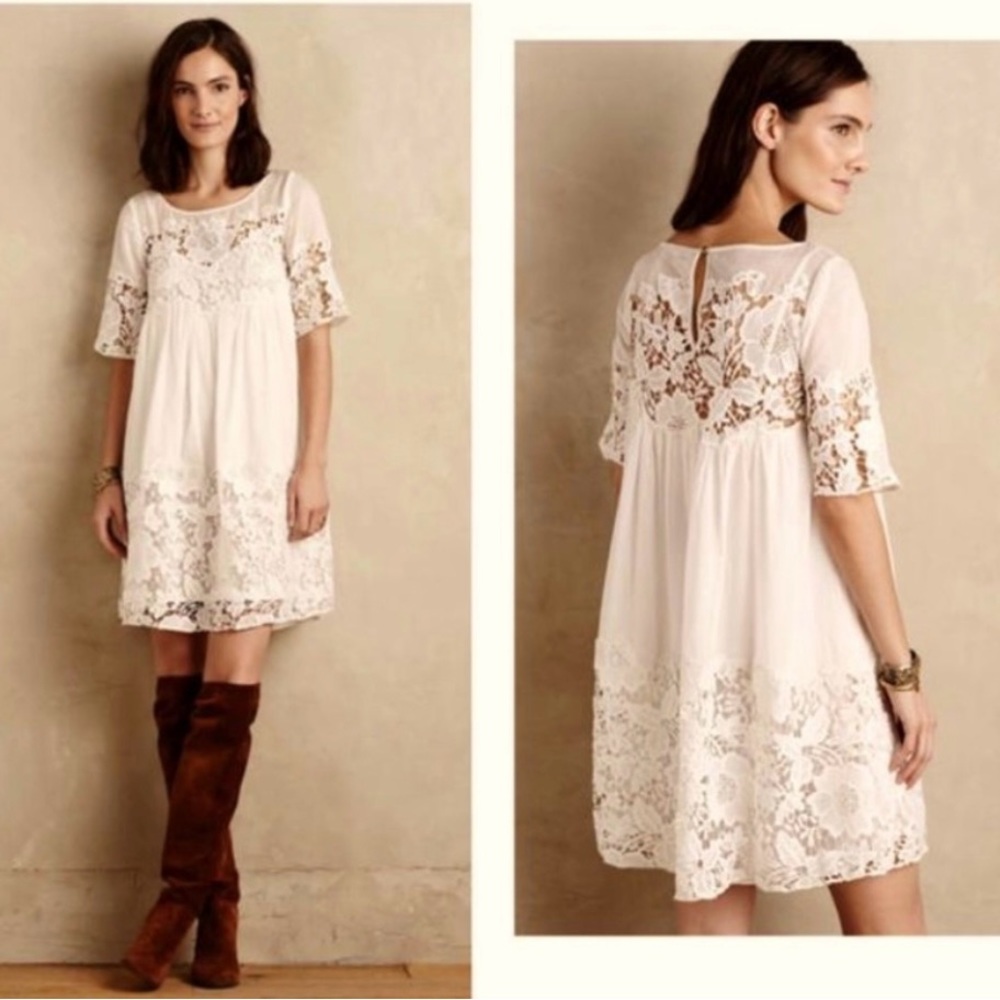 Magnolia Lace Dress by Holding Horses. Peach